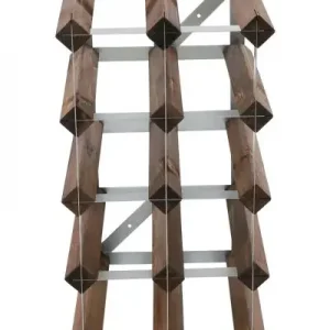 12 Bottle Self Assembly Kit Dark Wood - Berging en schappen Superprijs