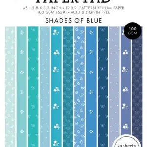 Limited Edition Vellum pattern paper pad - Shades of blue - Essentials nr. 450