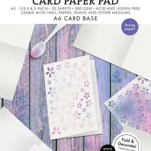 Card paper pad Pre-scored white A6 cards - Essentials nr. 444 Koopje