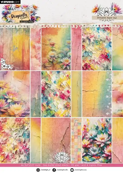 Design Paper pad Background paper - Dragonfly dreams nr. 405 Merkproduct