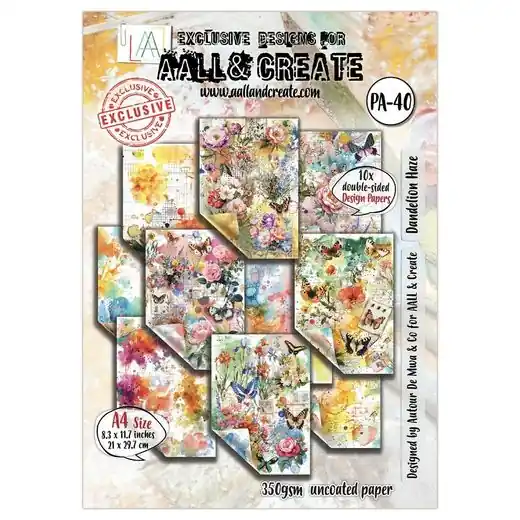 Aall & Create Design Paper A4 - Dandelion Haze In De Mode