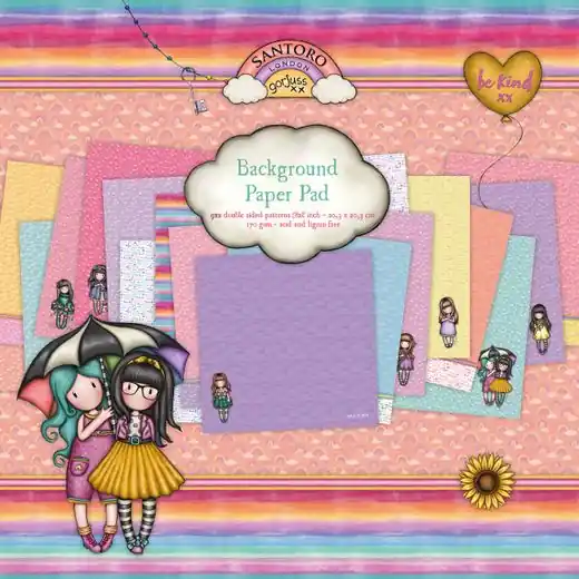 Aanbieding Gorjuss paper pad 20,3 x 20,3 cm - Be kind nr. 123